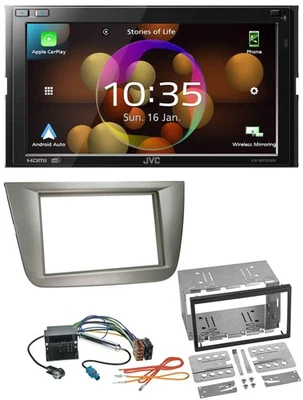 JVC DAB MP3 2DIN Bluetooth USB Autoradio für Seat Altea XL Altea Toledo silber - Bild 1 von 4