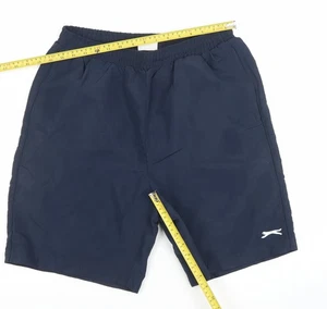 Slazenger Men's Navy Blue Athletic Shorts Size L Elastic Waist - Picture 1 of 12