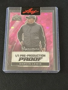 2024 LEAF METAL MARVIN LEWIS SIGNATURE SERIES 1/1 PRE PRODUCTION PROOF - Picture 1 of 2