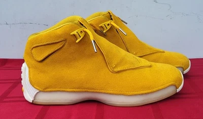 Zapatillas Hombre Nike Air Jordan 18 Retro 'Gamuza Amarilla' AA2494-701 -Talla: 9.5 Foto 1 de 4