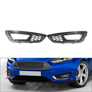 2x Front Bumper Fog Light Lamp Cover Grille Matte Black For Ford Focus 2015-2018 - Picture 1 of 13