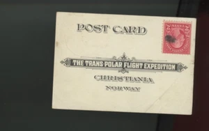 Cubierta de tarjeta Trans Polar Flight Expedition minneola NY Gimbels Oslo Noruega mb23 - Imagen 1 de 2