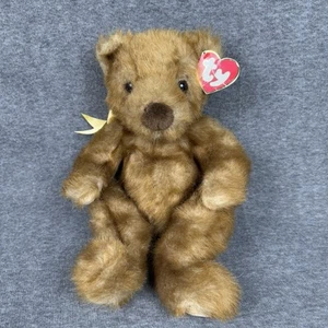 Vintage TY Beanie Baby Ginger 1996 Large Soft Plush Toy Teddy Bear with Tag - Picture 1 of 10