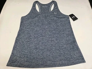 Camiseta sin mangas Under Armour para mujer suelta Heat Gear azul XL poliéster #7551 nueva con etiquetas - Imagen 1 de 8