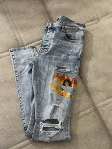 Authentic Amiri Jeans Playboy Patches Size 36 - Picture 1 of 9