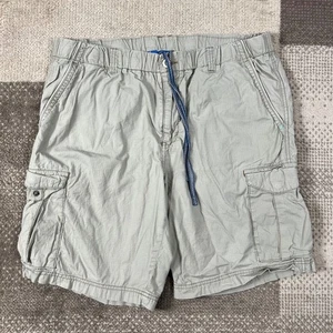 Tommy Bahama Mens Cargo Shorts Size L Gray Cotton Blend Ripstop Drawstring - Picture 1 of 9