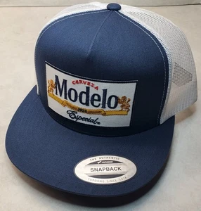 Cappello camionista Modelo Especial con toppa ricamata/YP Classics 6006 blu navy/bianco - Foto 1 di 9