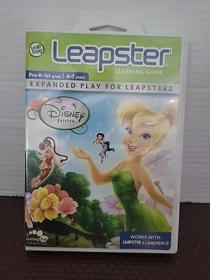 Leap Frog Leapster DISNEY FAIRIES TINKER BELL Learning Game Cartridge With Case - Image 1 of 3