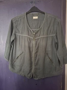 WRAP LONDON..GREY LINEN SHORT JACKET..SIZE 14..LADIES - Picture 1 of 5