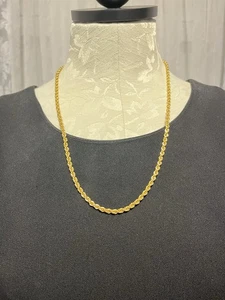 Schöne Vintage Kette Halskette, 23,5 Seil, goldfarben - Bild 1 von 4