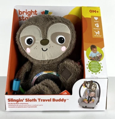 NUEVO Slingin’ Sloth Travel Buddy On-The-Go accesorio de felpa cochecito juguete asiento de coche Foto 1 de 4