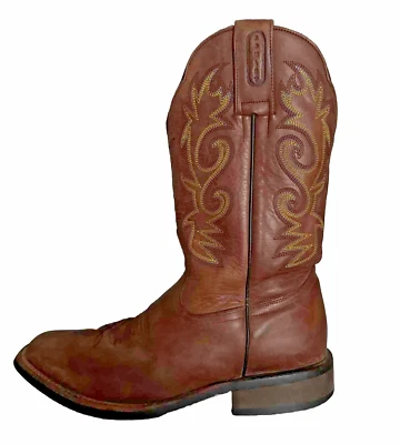 Boulet 2018 6324 6 Brown Leather Western Cowgirl Boots Womens 6 - Image 1 of 4