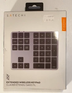 SATECHI EXTENDED WIRELESS KEYPAD, Colour Grey, With Original Box & Accessories. - Picture 1 of 9