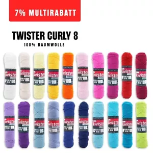Twister Curly 8 - 50g Knäuel - 100% Baumwolle - häkelgarn, stricken, arigurumi - Bild 1 von 27