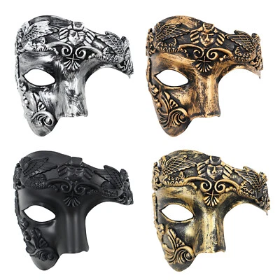 Masquerade Greek Roman Mask for Men Venetian Party Halloween Mardi Gras Evening - Image 1 of 4
