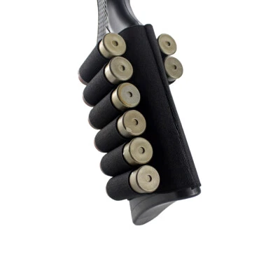 Tactical 8 Rounds Shotgun Buttstock Ammo Pouch 12 Gauge Shell Holder Cartridge - Image 1 of 4
