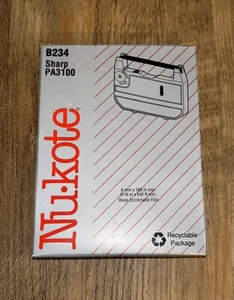 Nu-Kote B234 Nero Pellicola Correggibile Macchina da Scrivere Nastro Sharp PA 3100 - Foto 1 di 2