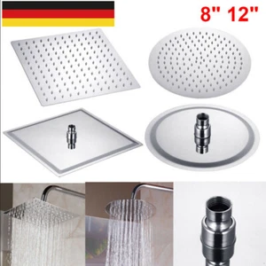 Edelstahl Poliert Kopfbrause Eckig Regendusche Regenbrause Brausekopf Duschkopf - Bild 1 von 42