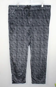 GEORGE Men's Black Plaid Velour Pajama/Lounge Pants SZ XL (40-42) Elastic Waist - Picture 1 of 7