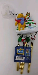 Vintage Disney Winnie the Pooh Natale Decorazione Natalizia Statuina Carillon a Vento NUOVO - Foto 1 di 2