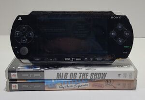 Sony PSP Black PSP-1001K No Charger Please Read Mlb06 The Show Napoleon Dynamite