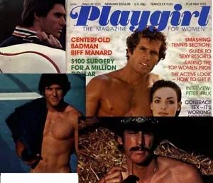 PLAYGIRL 5-75 HAIRY COWBOY BIFF MANARD SAM JONES KIP JERGER FALK GOULD MAY 1975 - Picture 1 of 1