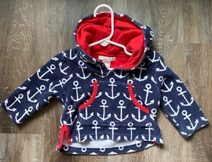 POTTERY BARN KIDS Blue Hooded Swimsuit Cover-up~Size 6-12 months~"Oliver"~l/s~ - Picture 1 of 4