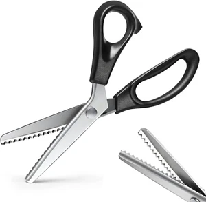 Pinking Shears for Fabric Cutting, Zig Zag Scissors, Scrapbook Scissors Decorati - Picture 1 of 12