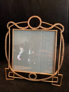 Fine Wire Bronze Antique Large Square Photo Frame with Garland Motif - Picture 1 of 8