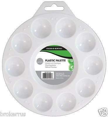 PALETA redonda de plástico 6 1/2" artista 10 pozos arte blanco DALER ROWNEY 845620026 Foto 1 de 2