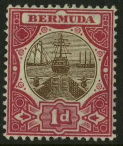 Bermuda 1906-10 Scott # 34 Mint Hinged - Picture 1 of 2