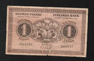 Finnland, 1 Markkaa, 1918 P-35, Banknote, Suomen Pankki / Finlands Bank - Bild 1 von 2