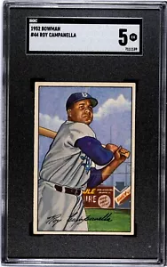 1952 BOWMAN BASEBALL ROY CAMPANELLA #44 SGC 5 EX - Foto 1 di 2