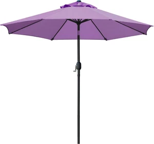 Sunnyglade 9' Patio Umbrella Outdoor Table Umbrella with 8 Sturdy Ribs(Purple) - Picture 1 of 8