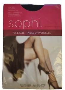 Sophi One Size Black Day Sheer Pantyhose NEW - Picture 1 of 3
