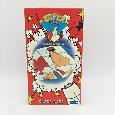 Super Dave Dare Devil for Hire Space Case VHS Tape Super Dave Cartoon DIC  - Image 1 of 4