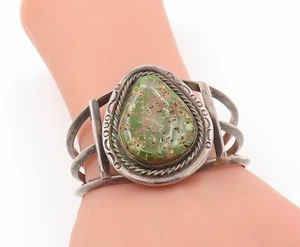 925 Sterling Silver Vintage Bracelet NAVAJO ZUNI Royston Turquoise BT11032 - Picture 1 of 6
