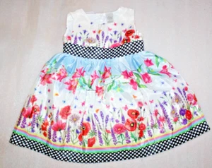 Blueberi Boulevard Toddler Girls Vibrant Floral & Polka Dot Dress Size 2T - Picture 1 of 5