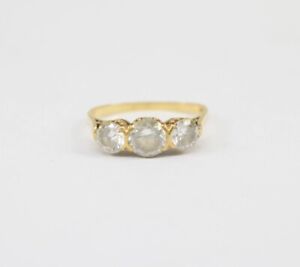 9Ct Yellow Gold Cubic Zirconia Ring Hallmarked 375 Size O 1/2 Fine Jewellery