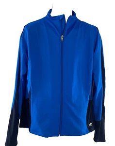 Chaqueta para mujer Nordic Track Softshell cremallera completa talla XL bolsillos con orificios para el pulgar azul - Imagen 1 de 9