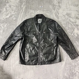 CJ schwarze Herren XXL Biker Bomberjacke Reißverschluss sehr selten - Bild 1 von 9