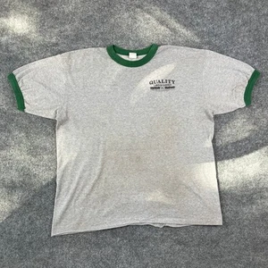 Augusta Ringer T-Shirt Mens Size 2XL Gray Green Lawn Garden Retro Workwear Tee - Picture 1 of 11