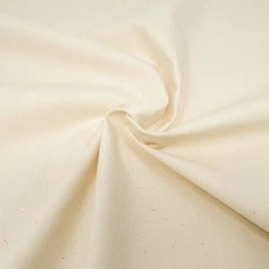 Heavy Weight Unbleached Cotton Muslin Fabric Permanent Press 5 Yard Cut - Picture 1 of 6