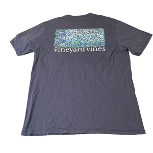 Vineyard Vines Mens Blue Graphic Logo Pocket T Shirt Large Lighthouse - Picture 1 of 6