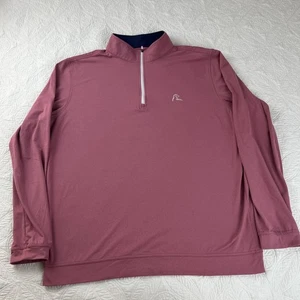 Rhoback Herren Pink Performance 1/4 Zip Pullover Large Golf Activewear - Bild 1 von 9