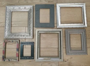 Vintage verzierte BILDERRAHMEN Galerie Wandbild Dekor grau grey Lot Chic Öko sm - Bild 1 von 12