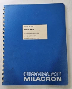CINCINNATI MILACRON 10-SP-7989 Lubricants Special Manual 1979 - Picture 1 of 8
