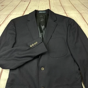 Polo Ralph Lauren Blazer Herren 40 Navy Wolle 3 Knöpfe aufgesetzte Tasche Made Italy - Bild 1 von 17