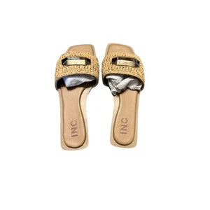 INC International Concepts Paramitaf Raffia Sandals in Beige Size 6 Flats - Picture 1 of 6