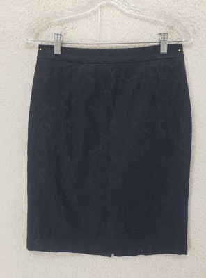 APT 9 Skirt Women 4 Black Jacquard Floral Knee Lengt Lined Classic Career Office - Image 1 of 4